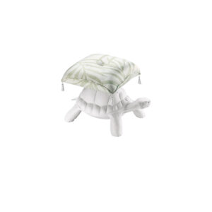 Turtle Carry Pouf  White